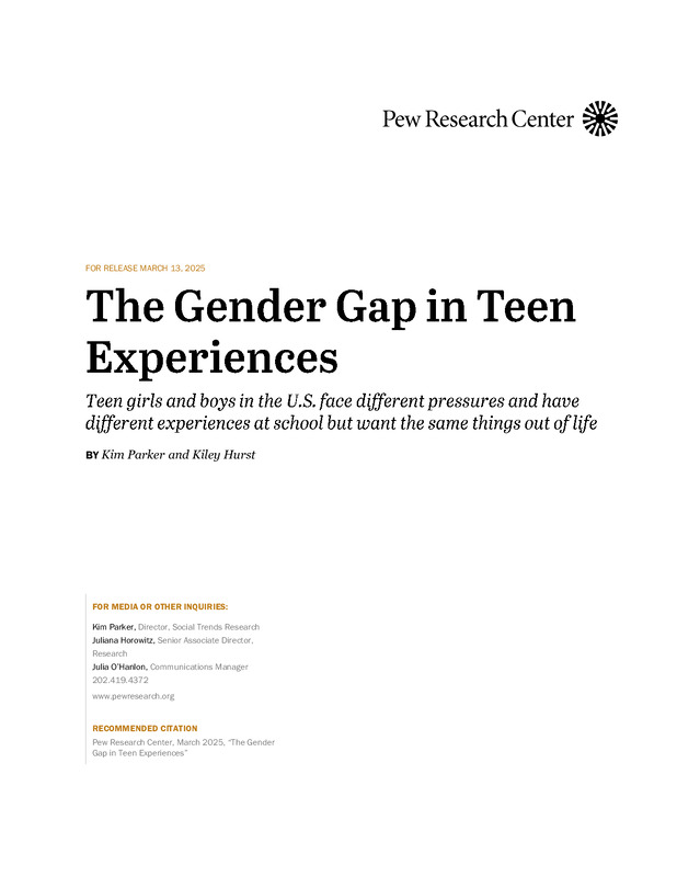 The Gender Gap in Teen Experiences